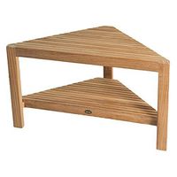 ARB SpaTeak Fiji Teak Corner Shower Bench with Shelf