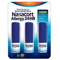 Nasacort Nasal Allergy Spray, 360 Sprays Total, Three 120 Spray Dispensers, 0.57 Fluid Ounces Each (x 3-ct (0.57 fl oz ea)) by Nasacort
