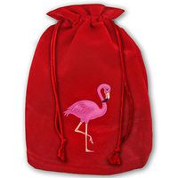 TPSXXY Pink Flamingos Large Christmas Drawstring Bag Santa Present Bag Basket Gifts Sack