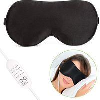 Heated Eye Mask for Dry Eyes, USB Electric Moist Heat Eye Compress Pad, Silk Warm Compress/Cold Compress Eye Mask for Blepharitis,Puffy Eyes,Soothing Eyes and Dark Circles