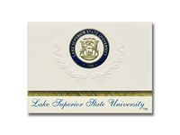 Signature Announcements Lake Superior State University Graduation Announcements, Platinum style, Basic Pack 20 with Lake Superior Seal Foil