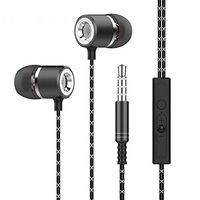 Moxil Original 3.5MM Metal in-Ear Wired Earphones HiFi Stereo Bass Earbuds Headphones with Microphone for Phone Computer Headset