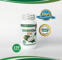 America INC Graviola 100% Pure Graviola 1300mg Per Servings 120 Capsules Per Bottle (Annona muricata)