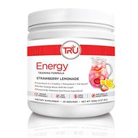 TRU Energy, Pre Workout Training Formula, Vegan Friendly, No Jitters, Improve Workout Performance, Naturally Extracted Flavors, 20 Servings, Strawberry Lemonade