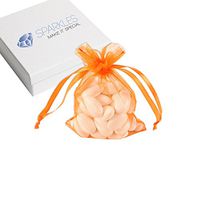Sparkles Make It Special 50-Pack 4"x6" Orange Organza Wedding Favor Bags - Party Decoration Gift Pouches - 22 Colors