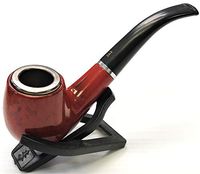 Eclipse Durable Large 5.25" Red Wood Finish Tobacco Herb Smoking Pipe Set, PIP685