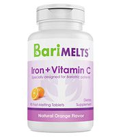 BariMelts Iron + Vitamin C, Dissolvable Bariatric Vitamins, Natural Orange Flavor, 90 Fast Melting Tablets