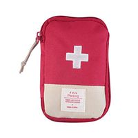 Exceart Mini First Aid Kit for Emergencies at Home Outdoors Car Camping Workplace Hiking Survival(Red)