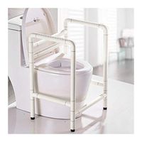 Never give up Bathroom handrail, White Stainless Steel Body Support armrest Frame Elderly Pregnant Women Disabled get up Bathroom Safety handrail