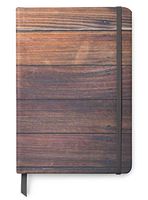 Wood Themed Designs UV Printed on PU Leather A5 Journal Notebook w/Lined Pages