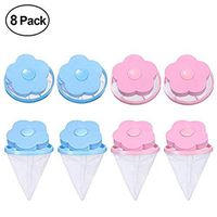 m·kvfa 8PC Floating Pet Fur Catcher Filtering Hair Removal Device Wool Cleaning Supplies Washing Machine Hair Laundry Lint Mesh Bag Hair Filter Net Pouch