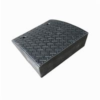 Techecho Channels Cord Cover 17cm High Rubber Step Slope Rubber Road Roller Road Road Edge Pad Slope Climbing Pad (Color : Black, Size : 50x50x17cm)