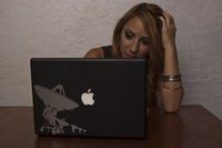 SETI Satellite Space Dish - Silver Decal for 13" Macbook