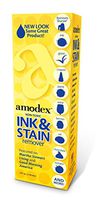Amodex Ink and Stain Remover – Cleans Marker, Ink, Crayon, Pen, Makeup from Furniture, Skin, Clothing, Fabric, Leather - Liquid Solution - 4 fl oz Bottle - (Pack of 2)
