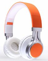 YouthCamp EF-E6 Adjustable Headband Headphone. Headset with Extremely Soft Ear Pad, Noise Cancelling Earphones high quality stereo sound for Music Equipment Orange