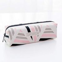 Roysberry Pencil Storage, Simple Pencil Pen Case Cosmetic Makeup Bag Storage Pouch Purse Students School, Fresh Geometry