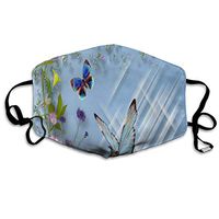 Face Mask Summer Butterfly and Flower Cool Cycling Half Face Earloop Dust Mask for Woman