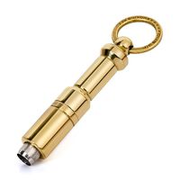 Pure Copper Stainless Steel Cigar Punch with Key Ring 7mm Hole (Gold)