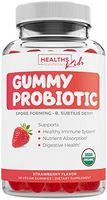 USDA Organic Probiotics for Kids (Non-GMO) Strawberry Flavor Kids Probiotic Gummies for Digestion & Immune Support - 2.5 Billion CFU of DE111 Spore Forming Strain for Maximum Survivability - 30 Gummys