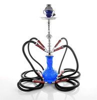 4 hose 22" Blue Hookah shisha nargila bar narguile nargile glass water Vase new