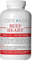 Codeage Grass Fed Beef Heart Desiccated, Natural CoQ10, Supports Heart, Mitochondrial and Blood Pressure Health, 3000mg per Servings, 180 Capsules