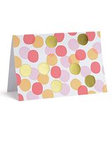 Gartner Studios Pink & Gold Foil Dot Blank Note Cards, 10 count