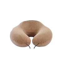 WAOBE u-Shaped Pillow Neck Pillow Slow Rebound Memory Cotton Velvet Jacket Travel Neck Pillow Aircraft Care Neck u-Shaped Neck Pillow Cervical Head Pillow, Brown