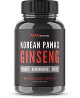 MAV Nutrition Testosterone Booster for Men with Panax Ginseng + Ginsenosides for Performance and Focus, Vegetarian Friendly, 30 Count