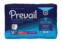 Prevail Overnight Underwear for Men, Small/Medium Pack of 18
