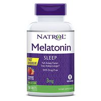 Natrol Melatonin Fast Dissolve Tablets, Helps You Fall Asleep Faster, Stay Asleep Longer, Easy to Take, Dissolves in Mouth, Faster Absorption, 3mg, 150 Count