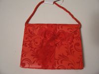 Volia Raised Felt Gift Card Holder ~ Red with Red Accent
