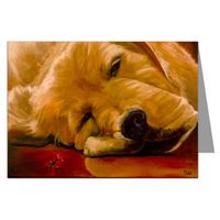 Redford the Golden Retriever and Jimmy Notecard Set