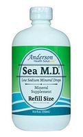 Anderson's Sea M.D. New Refill Size Concentrated Trace Mineral Drops, Ionic Electrolyte Magnesium Supplement, Full Spectrum Trace Minerals, Liquid Magnesium, 550mL
