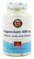 Magnesium 400mg, Hydroxy Acids With Orotate Kal 60 Tabs