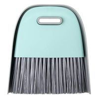Vigar Rengo Mini Handy Set, Small 2-Piece Dustpan and Brush Crumb Collector Set, 6-1/2-Inches by 1-1/4-Inches by 7-Inches, Blue, Grey