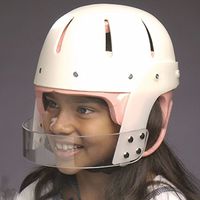 Hard Shell Helmet with Face bar - Tan, small