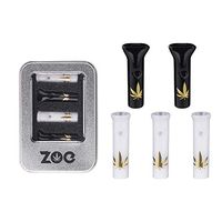 Glass Filter Tip, Round and Flat Mouth, Black and White, 5 Packs