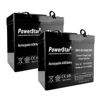 12V 55Ah INVACARE Pronto M50 M6 M71 M91 M94 R2 R51 LX Battery - 2 Pack