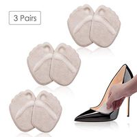 Beautypical Upgraded 2019 3 Pairs Ball of Foot Cushions High Heel Inserts for Women Arch Support Metatarsal Pads Adhesive Forefoot Cushioning for Too Big Shoe Pain Relief (Light Beige)
