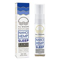 Nu Bloom Botanicals Sleep Aid Hemp Oil - Sleep Formula for Insomnia and Anxiety Relief - Hemp Oil Extract - Organic Hemp Oil - Hemp - Micronized Oral Spray 5ml - 75mg Sleep Formula Mint Flavor