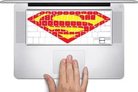Comic Book Hero Macbook Keyboard Decals (Fits 13, 15 inch Air/Pro/Retina) by Compass Litho