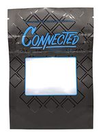 Connected of California 3.5g Mylar bags (Resealable, Reusable, Chilodproof, Smell Proof) (50) (100)