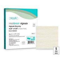 MedVance TM Alginate – Calcium Alginate Dressing 4.25"x4.25" Box of 5 dressings