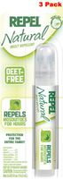 Repel 94114 Natural Insect Repellent 0.475-Ounce Pen Size Pump Spray (3 Pack)
