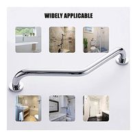 ASDFGH Stainless Steel Safety Railing Bathroom Bathtub Toilet Non-Slip Handrail Grab Bar Shower Safety Support Handle Towel Rack (Color : Silver)