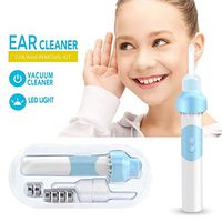 Ear Wax Removal Kit, Ear Cleaner, Electric Earwax Removal Tools, No Stimulation Electric Earwax Removal Tools Set with LED Light for Kids and Adults，Safe and Comfortable