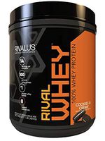Rivalus Rivalwhey – Cookies and Creme 1lb  - 100% Whey Protein, Whey Protein Isolate Primary Source, Clean Nutritional Profile, BCAAs, No Banned Substances, Made in USA