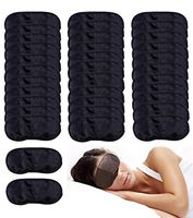 Blindfold Eye Cover Sleep Masks for Games Party Sleeping Travel with Nose Pad and Adjustable Strap for Women Men Kids 4 Layers Black Pack of 35