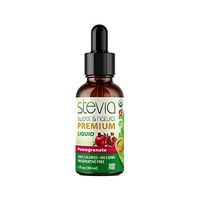 Pomegranate STEVIA SWEETLEAF Drops| Organic Liquid STEVIA Sweetener| Best Sugar Substitute | 100% Pure Extract| All Naturally Sweet|Non Bitter,0 Calorie,Non-GMO, Diabetic & Keto Friendly (1oz)