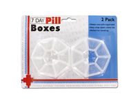 7-Day Pill Box Organizers; Double Pack Set